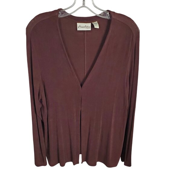 Chicos Private Edition 3 Size XL Jacket Slinky 2 Hook Flyaway Cardigan Layer - Picture 2 of 8